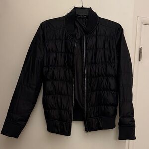 Athleta Women’s Black Bomber Goose Down Filled Jacket